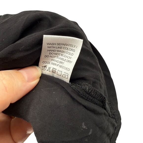 Lovers + Friends One Shoulder Mini Dress LARGE Seana Black Ruffle Eyelet Revolve - Picture 12 of 12